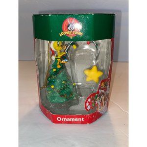 Vintage Trevco Looney Tunes Tweety Bird Fishing Star Christmas Tree Ornament